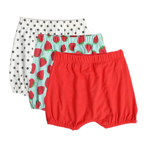 MINI KLUB NEW BORN AND BABY GIRLS GREEN/RED/WHITE SHORTS