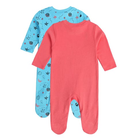 MINI KLUB NEW BORN AND BABY BOYS BLUE/RED SLEEP SUIT