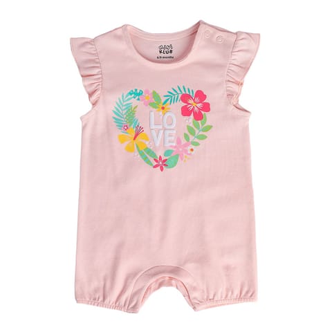 MINI KLUB NEW BORN AND BABY GIRLS WHITE/PINK ROMPER