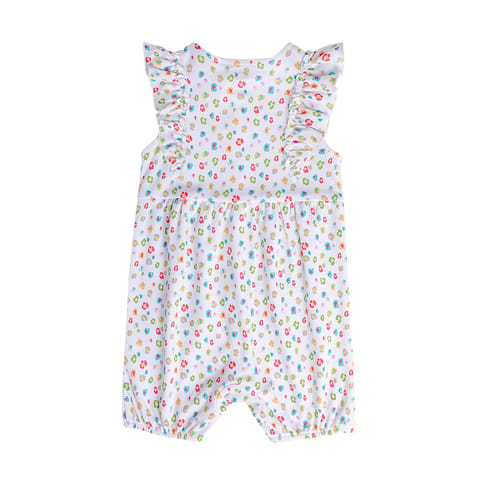 MINI KLUB NEW BORN AND BABY GIRLS WHITE/PINK ROMPER