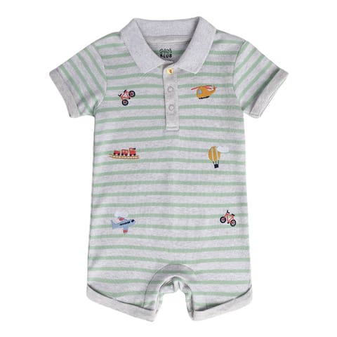 MINI KLUB NEW BORN AND BABY BOYS GREEN ROMPER