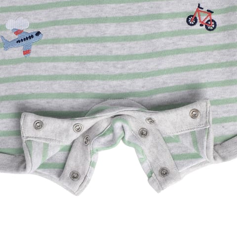 MINI KLUB NEW BORN AND BABY BOYS GREEN ROMPER