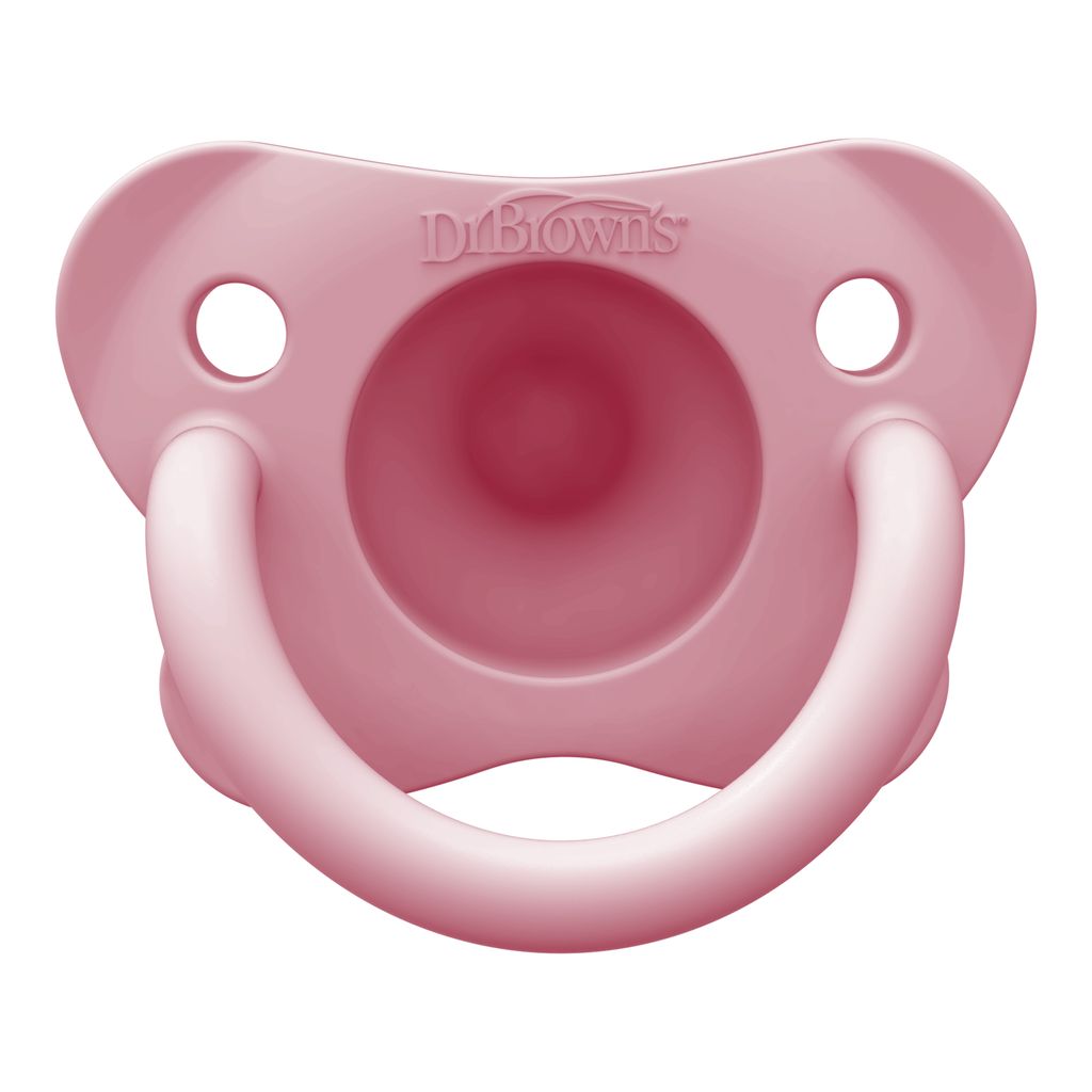 Dr. Brown's HappyPaci 100% Silicone Pacifier, 0m+, Pink