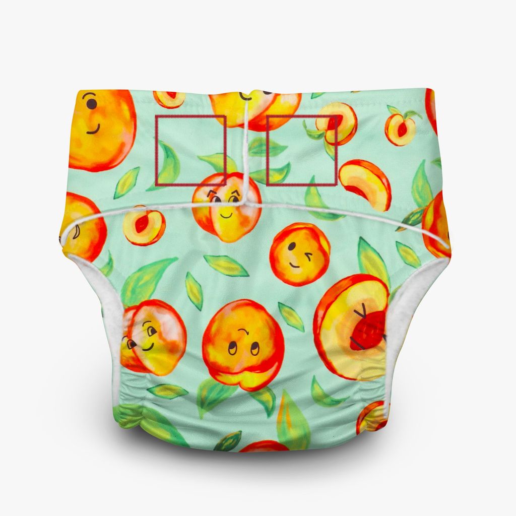 A Toddler Thing Newborn Diaper -  Peach on the bum