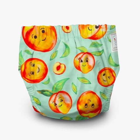 A Toddler Thing Newborn Diaper -  Peach on the bum