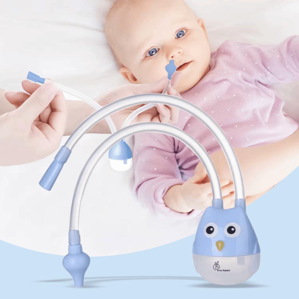 R for Rabbit Snowy Nasal Cleaner For Baby Painless Relief From Mucus And Blocked Nose Blue