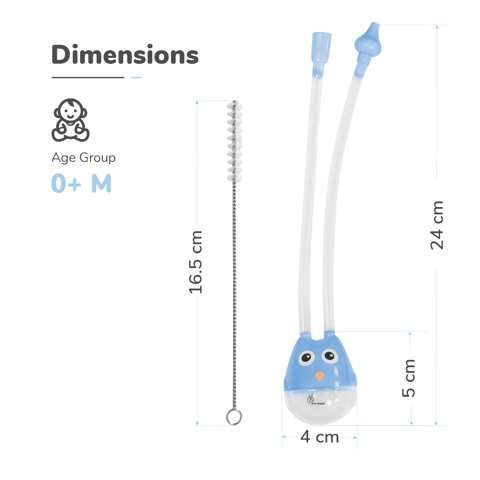 R for Rabbit Snowy Nasal Cleaner For Baby Painless Relief From Mucus And Blocked Nose Blue