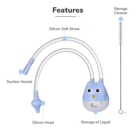 R for Rabbit Snowy Nasal Cleaner For Baby Painless Relief From Mucus And Blocked Nose Blue