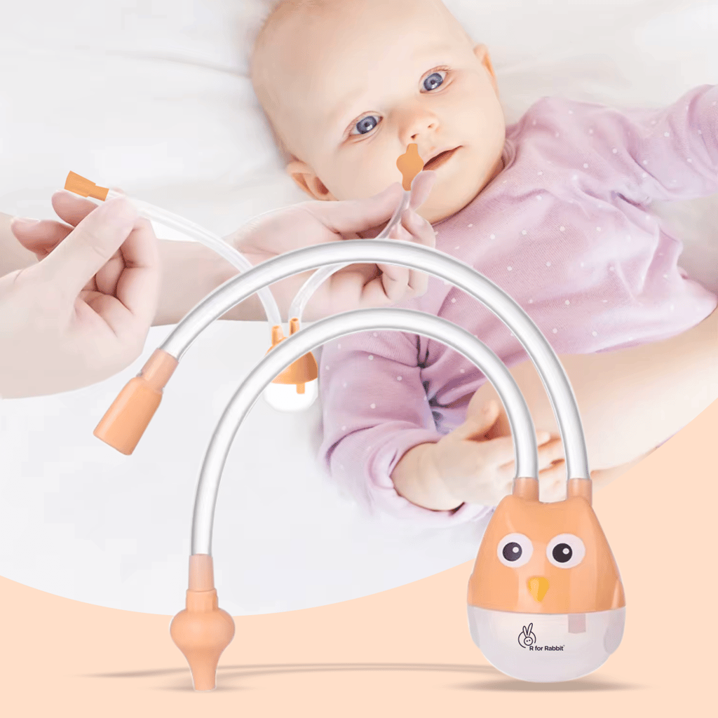 R for Rabbit Snowy Nasal Cleaner For Baby Painless Relief From Mucus And Blocked Nose Orange