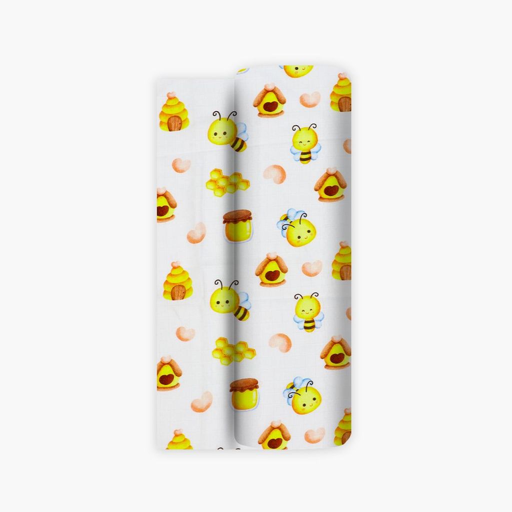 A Toddler Thing Aloe vera Muslin Towel - Bumble Bee