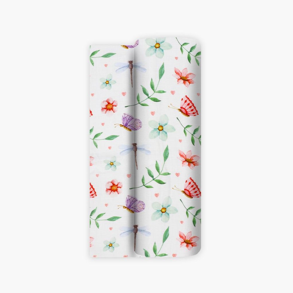 A Toddler Thing Aloe vera Muslin Towel - Spring Daisy