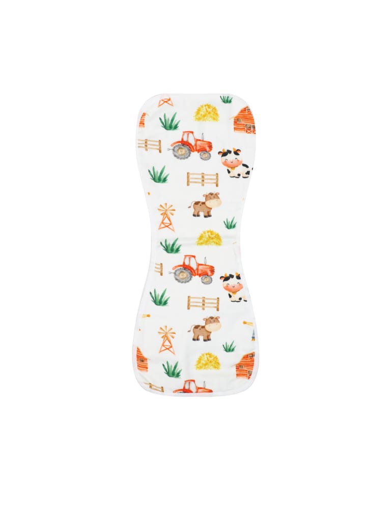 A Toddler Thing Aloe vera Muslin Burp Cloth - Farm Fest