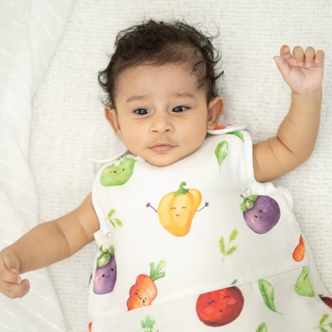 A Toddler Thing Aloe vera Muslin Sleep Bag - Veggie Delight