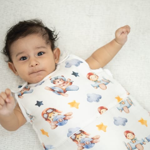 A Toddler Thing Aloe vera Muslin Sleep Bag - Bon Voyage