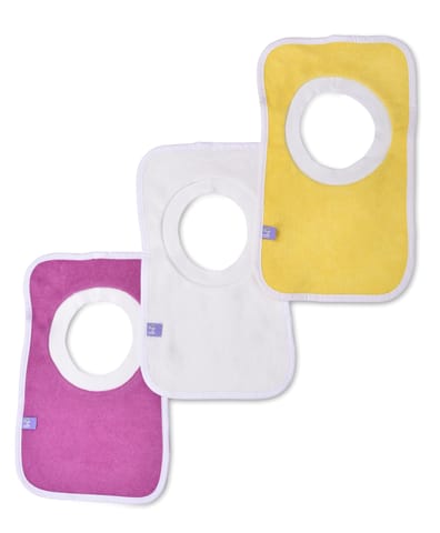 Mi Arcus Cotton Printed Feeding Bib Pack Of 3  for 0-3 Months Kids Newborn