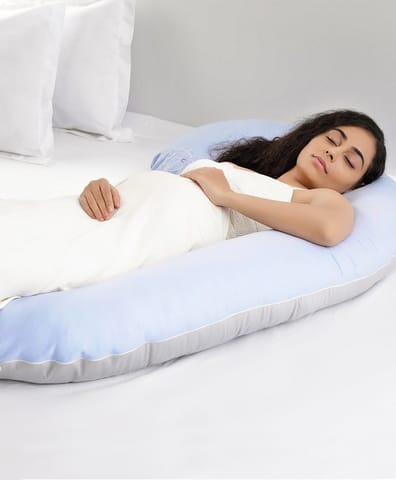 Mi Arcus C Cushion Woven Pregnancy Pillow (Sky)