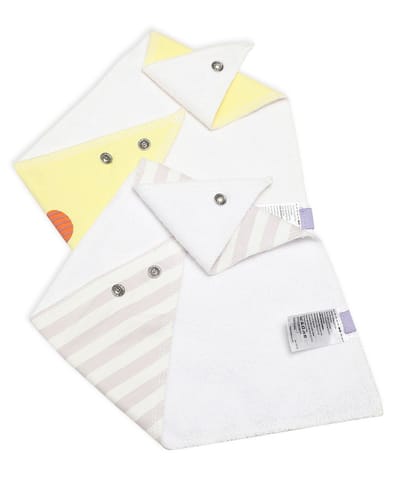 Mi Arcus Triangle Bibs for Kids Washable Pack Of 2(0-12 Months)