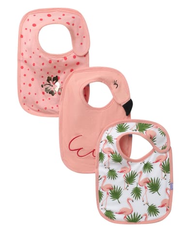 Mi Arcus Cotton Printed Feeding Bib Set for KidsNewbornPack of 3