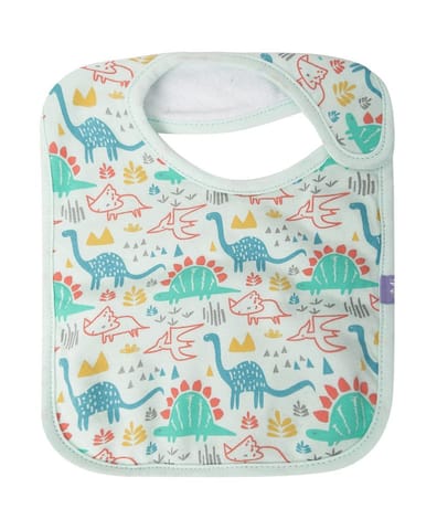 Mi Arcus Cotton Dino Printed Feeding Bib for Kids Newborn Pack of 3