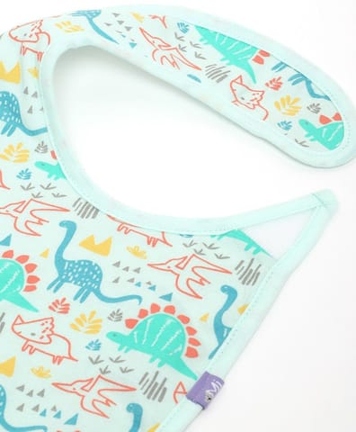 Mi Arcus Cotton Dino Printed Feeding Bib for Kids Newborn Pack of 3