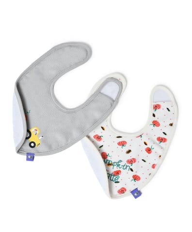 Mi Arcus Printed Cotton Feeding Dribble Bibs for 0-3 Months Kids Pack fo 2