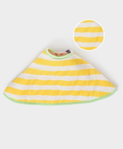 Mi Arcus Cotton Striper Printed Muslin Reversible Burpy Bib for Kids