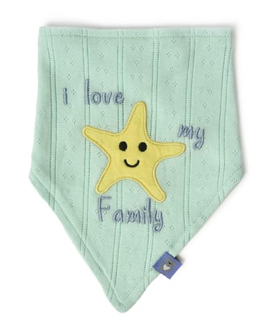 Mi Arcus Cotton Printed Triangle Feeding Bib for Kids Newborn Pack of 2 for 0-3 Months