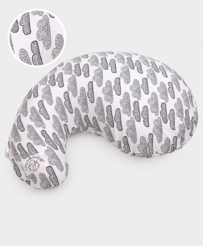 Mi Arcus Ultra Soft Grey Color Contour Pregnancy Pillow Sleep Pillow Fiber Filling for Ultimate Comfort Include Washable Zipper Cover