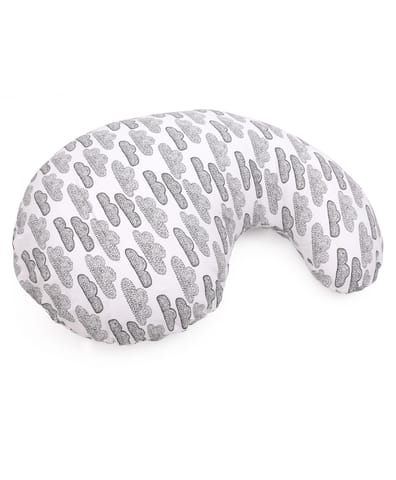 Mi Arcus Ultra Soft Grey Color Contour Pregnancy Pillow Sleep Pillow Fiber Filling for Ultimate Comfort Include Washable Zipper Cover