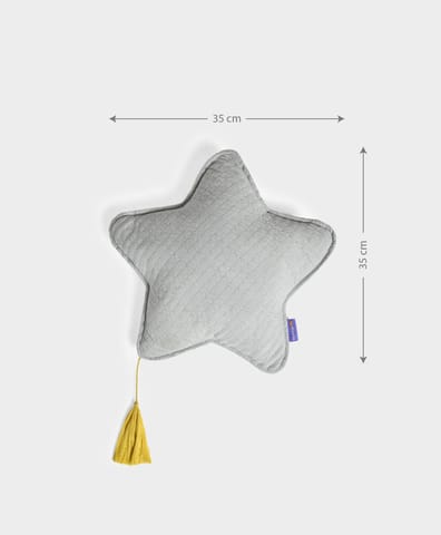 Mi Arcus Solid Blue Star Shape Cushion for Kids