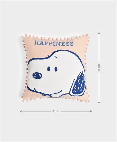 Mi Arcus Peach Peanuts Snoopy Printed Baby Cushion