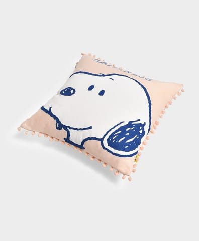 Mi Arcus Peach Peanuts Snoopy Printed Baby Cushion