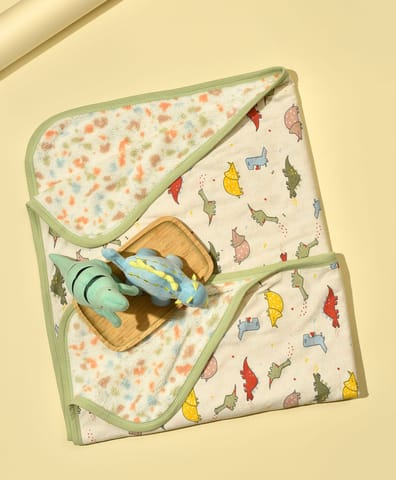 Mi Arcus Cream Printed Blanket for Kids