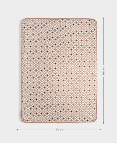 Mi Arcus Beige Printed Blanket for Kids