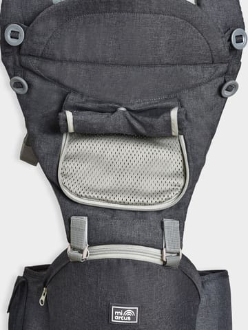 Mi Arcus Solid Grey Hip Seat Baby Carrier