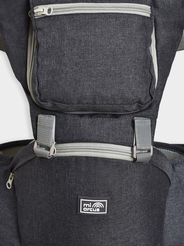 Mi Arcus Solid Grey Hip Seat Baby Carrier