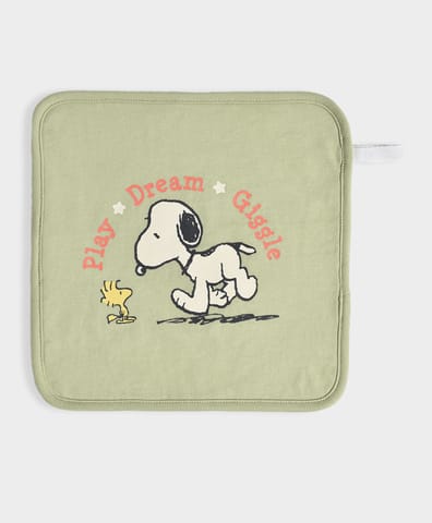 Mi Arcus Peanuts Snoopy Printed Cotton Wash Cloth for Kids Pack of 5