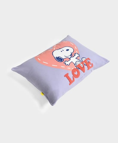 Mi Arcus Peanuts Snoopy Printed Purple Baby Pillow