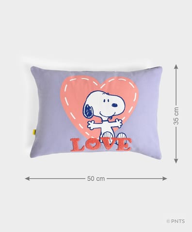 Mi Arcus Peanuts Snoopy Printed Purple Baby Pillow