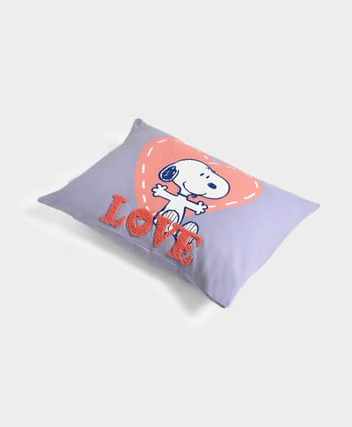 Mi Arcus Peanuts Snoopy Printed Purple Baby Pillow