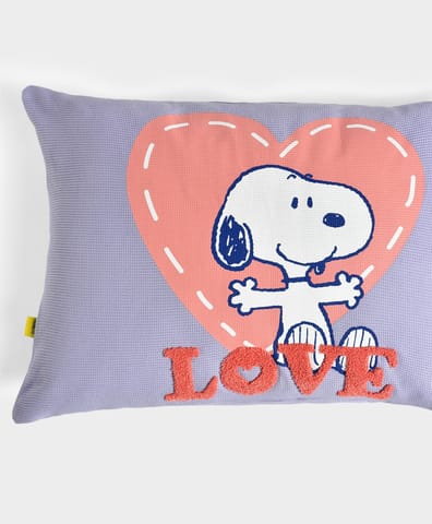 Mi Arcus Peanuts Snoopy Printed Purple Baby Pillow