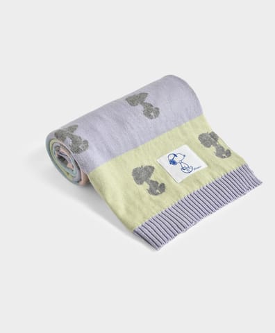 Mi Arcus Peanuts Snoopy Printed Cotton Knitted Baby Blanket