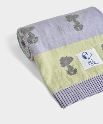 Mi Arcus Peanuts Snoopy Printed Cotton Knitted Baby Blanket