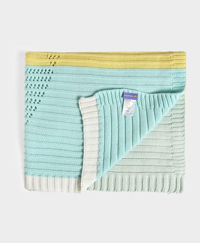 Mi Arcus Cotton Knitted Colorblock Baby Blanket