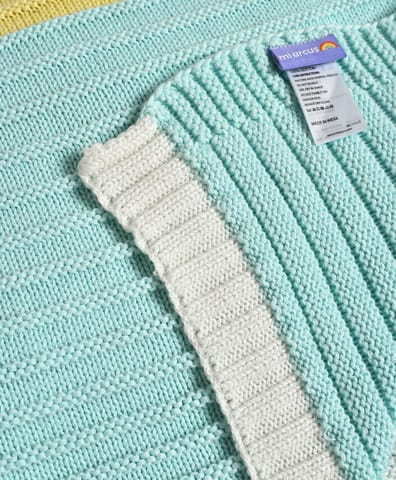 Mi Arcus Cotton Knitted Colorblock Baby Blanket