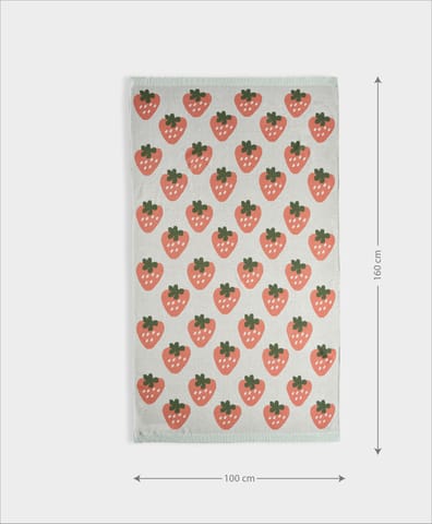 Mi Arcus Cotton Knitted Fruits Print Baby Blanket