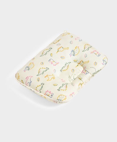 Mi Arcus Cotton Printed Baby Head Support Pillow for Kids Pack of 2