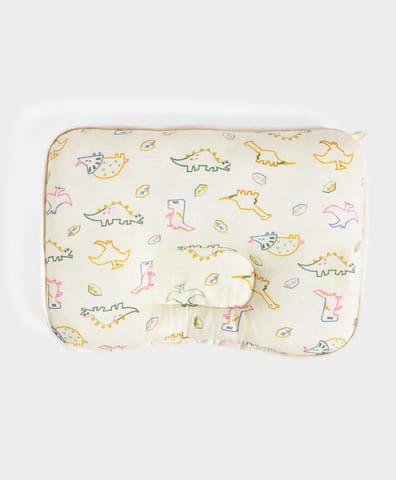 Mi Arcus Cotton Printed Baby Head Support Pillow for Kids Pack of 2