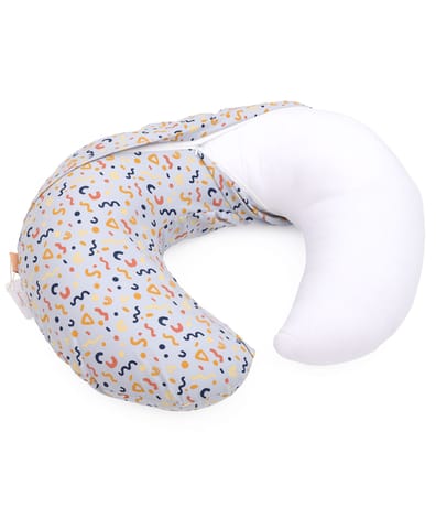 Mi Arcus Burpy Breast and Bottle Feeding Pillow for New Born Babies  Infant  Nursing Feeding Pillow  C Shape Grey Color