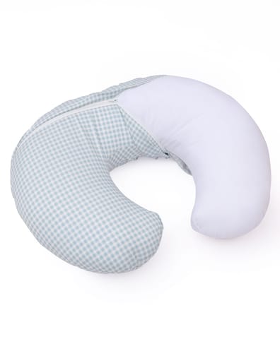 Mi Arcus Burpy Breast and Bottle Feeding Pillow for New Born Babies Infant  C Shape Blue Color